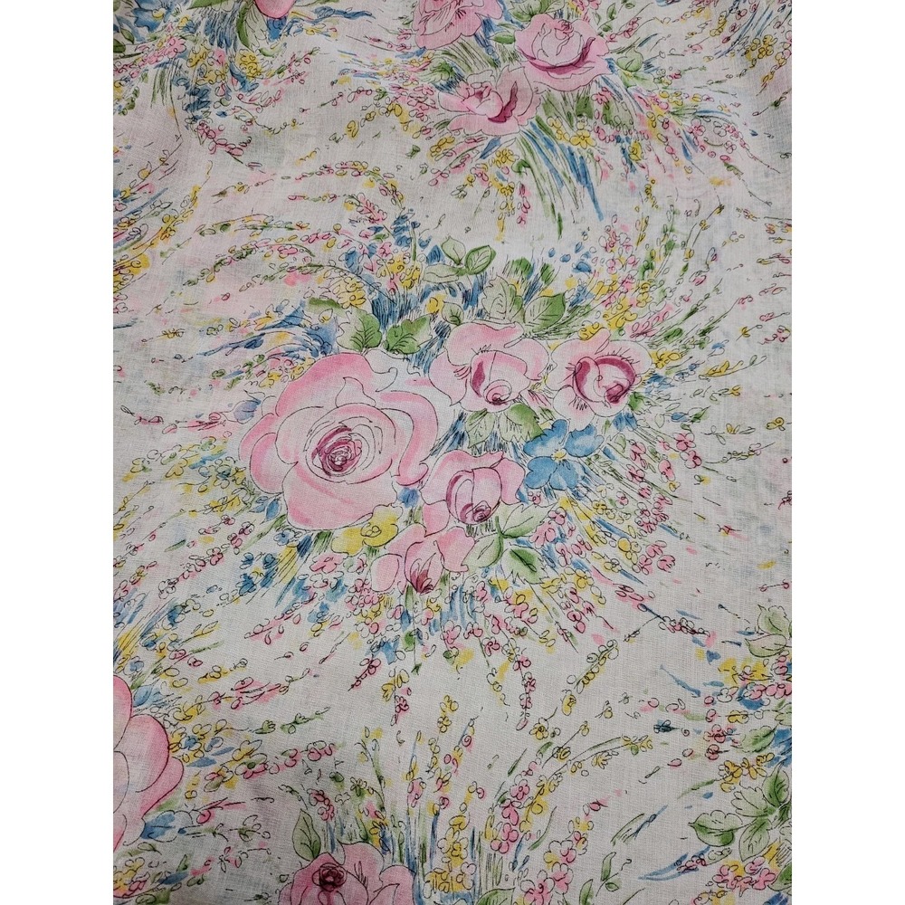 Vintage 70s Act I Floral Watercolor Maxi Prairie Dress Size S Hippie Cottagecore - Picture 9 of 10